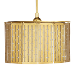 Люстра с золотым фактурным каркасом и тканевым абажуром Lustery Gold варинант исполнения - 3 | Loft Concept в Брянске