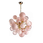 Люстра розовые шары на золотом каркасе Pink Light Bubbles варинант исполнения - 1 | Loft Concept в Брянске