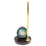 Часы настольные с ручкой из натурального камня Stone Clock варинант исполнения - 1 | Loft Concept в Брянске