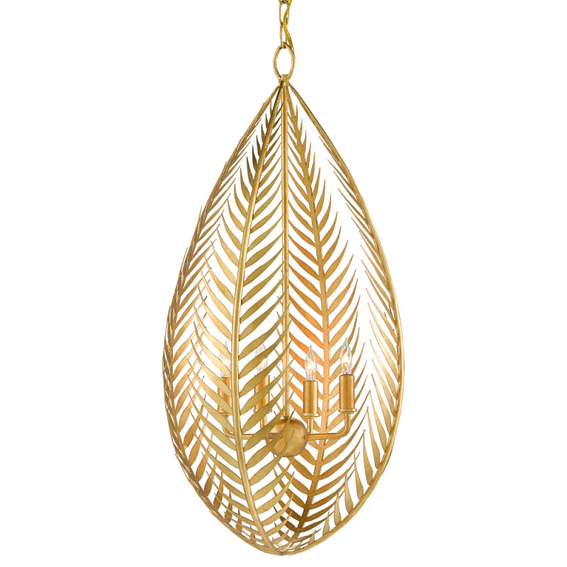 Люстра каплевидной формы из золотых пальмовых листьев Graceful Palm Branch Золотой Люстра каплевидной формы из золотых пальмовых листьев Graceful Palm Branch Золотой в Брянске | Loft Concept