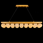 Люстра линейная прямоугольная с сферическими плафонами Phased Spheres варинант исполнения - 2 | Loft Concept в Брянске