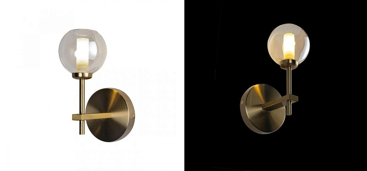 Бра RH Boule de Cristal Single Wall Lamp amber Gold Бра RH Boule de Cristal Single Wall Lamp amber Gold - Loft-Concept в Брянске
