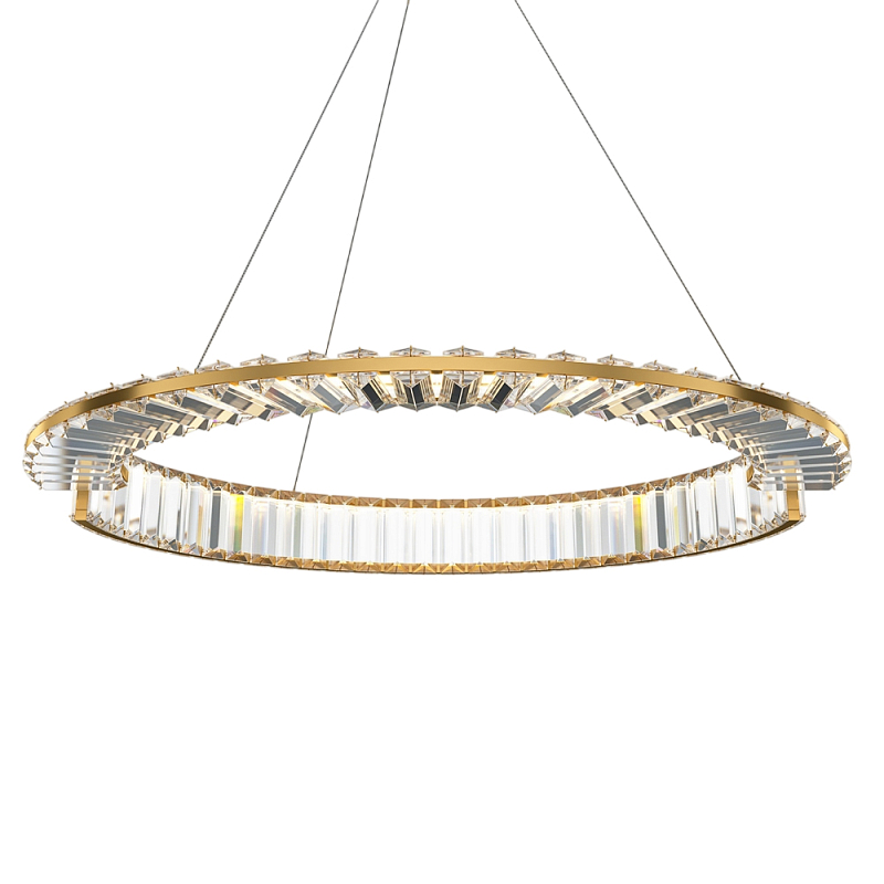 Люстра подвесная Krone 3000К 36Вт Латунь Прозрачный в Брянске | Loft Concept 