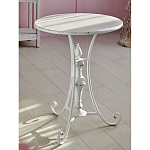 Столик белый кованный в прованском стиле Vaucluse варинант исполнения - 5 | Loft Concept в Брянске