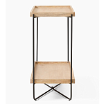 Консоль деревянной столешницей и полкой Wooden Table Top and Shelf варинант исполнения - 1 | Loft Concept в Брянске