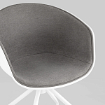Офисное кресло из пластика с мягким сиденьем Eggshell Grey варинант исполнения - 7 | Loft Concept в Брянске