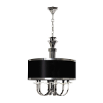 Люстра подвесная круглая с черным абажуром и чашей крепления в форме многогранника Natural Concepts варинант исполнения - 2 | Loft Concept в Брянске