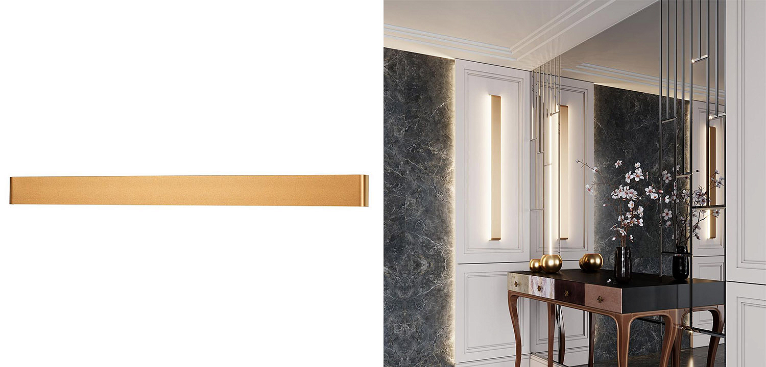 Бра Obverse Gold Long Wall lamp Бра Obverse Gold Long Wall lamp - Loft-Concept в Брянске