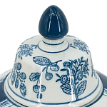 Ваза с крышкой и голубым цветочным рисунком на белом фоне Blue & White Ornament варинант исполнения - 3 | Loft Concept в Брянске