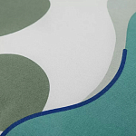 Подушка декоративная хлопковая мятного цвета с абстрактным принтом Elysian Flow Breeze варинант исполнения - 3 | Loft Concept в Брянске