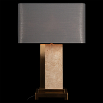 Настольная лампа с основанием из натурального камня c серым прямоугольным абажуром Lapis Tiburtinus варинант исполнения - 2 | Loft Concept в Брянске