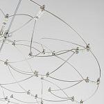 Люстра подвесная с тонкой металлической конструкцией цвета хром Quasar варинант исполнения - 2 | Loft Concept в Брянске