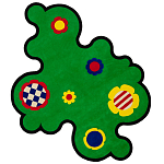 Дизайнерский ковер с цветами Poltronova Tappeto Prato Rug варинант исполнения - 1 | Loft Concept в Брянске