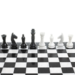 Шахматы классические с черной доской из натурального камня Мрамор Decorative Thematic Chess варинант исполнения - 4 | Loft Concept в Брянске