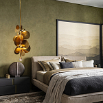 Люстра креативная из дисков цвета латунь Constellation Light and Style варинант исполнения - 3 | Loft Concept в Брянске