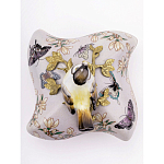 Шкатулка фиолетового цвета с рисунком бабочек и крышкой с фигуркой птицы на ветке Eden Garden варинант исполнения - 3 | Loft Concept в Брянске