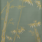 Обои ручная роспись Bamboo Golden on Blue grey dyed silk варинант исполнения - 2 | Loft Concept в Брянске