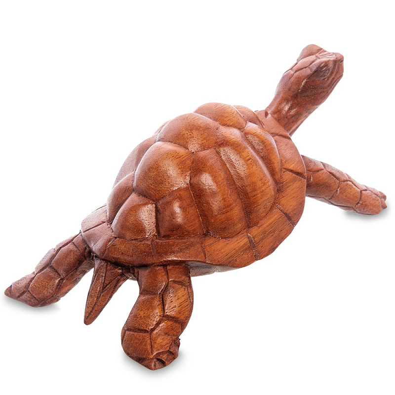 Статуэтка в виде черепахи деревянная Turtle world Коричневый Статуэтка в виде черепахи деревянная Turtle world Коричневый в Брянске | Loft Concept