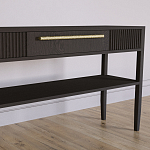 Дизайнерская Консоль с полкой и ящиком Primo Темный орех варинант исполнения - 3 | Loft Concept в Брянске