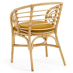 Кресло из ротанга с сиденьем из велюра Vini Rattan Armchair варинант исполнения - 4 | Loft Concept в Брянске