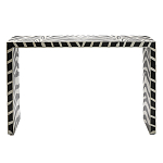 Консоль Дизайнерская Kenya Console ZEBRA Bone Inlay black варинант исполнения - 1 | Loft Concept в Брянске