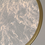 Светодиодный подвесной светильник круглой формы с металлической рамой золотого цвета Marble Glow 47 варинант исполнения - 4 | Loft Concept в Брянске