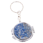 Зеркало брелок карманное двухстороннее из натурального камня Лазурит Stone Mirrors варинант исполнения - 5 | Loft Concept в Брянске