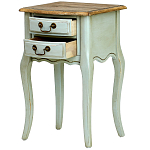 Прикроватная тумба из массива березы светло-бирюзовая Montmartre Provence Bedside Table варинант исполнения - 4 | Loft Concept в Брянске