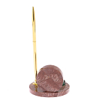 Часы настольные с шариковой металлической ручкой из натурального камня Stone Clock варинант исполнения - 6 | Loft Concept в Брянске