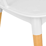 Пластиковый стул на ножках из массива бука Ferret Spiral White варинант исполнения - 5 | Loft Concept в Брянске