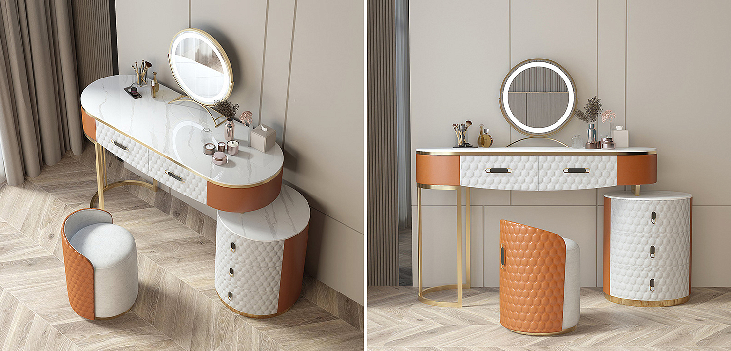 Трельяж Kathryn Bedroom Dressing Table Orange Трельяж Kathryn Bedroom Dressing Table Orange - Loft-Concept в Брянске