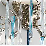 Бра с ветвистым каркасом из металла и подвесками из стекла Droplet Chandelier варинант исполнения - 3 | Loft Concept в Брянске