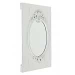 Зеркало белое овальное в прямоугольной деревянной раме с легкими потертостями White Provence варинант исполнения - 2 | Loft Concept в Брянске