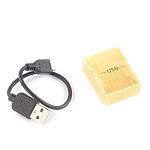 Зажигалка электронная с накладкой из натурального камня Содалит и с USB проводом для зарядки Stone Lighters варинант исполнения - 4 | Loft Concept в Брянске