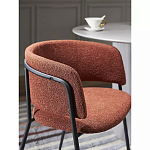 Стул полукруглый мягкий с буклированной обивкой Chair with Boucle Upholstery варинант исполнения - 6 | Loft Concept в Брянске