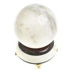 Шар декоративный на подставке из натуральных камней Змеевик и Мрамор Белый Natural Stone Spheres 10.5 см варинант исполнения - 1 | Loft Concept в Брянске