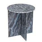 Столик кофейный с столешницей из черного мрамора Compact Black Marble Table варинант исполнения - 2 | Loft Concept в Брянске