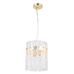 Подвесной светильник цилиндрической формы с текстурными стеклянными элементами Textured Glass Chandelier варинант исполнения - 2 | Loft Concept в Брянске