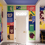 Обои ручная роспись в стиле Арт-деко Jazz Special Colourway on dyed silk with embroidery варинант исполнения - 2 | Loft Concept в Брянске