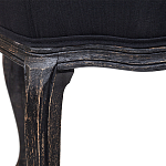 Кресло низкое в стиле прованс Черный Лен Louis French Armchair  варинант исполнения - 4 | Loft Concept в Брянске