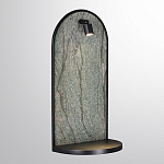 Настенный светильник зеленого цвета с черной рамкой овальной формы с полкой Herbarium  варинант исполнения - 1 | Loft Concept в Брянске