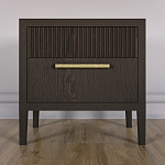 Прикроватная Тумбочка Primo с двумя ящиками Темный орех варинант исполнения - 1 | Loft Concept в Брянске