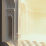 Встраиваемый в стену гипсовый светильник под покраску с арками и рельефными колоннами Antiquity Athena варинант исполнения - 9 | Loft Concept в Брянске