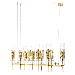 Люстра подвесная прямоугольная с 10-ю цилиндрическими плафонами LIAISON варинант исполнения - 1 | Loft Concept в Брянске