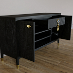 Комод-буфет Elsa Dreams Black с открытыми полками   варинант исполнения - 5 | Loft Concept в Брянске