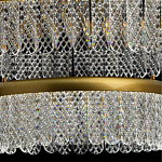 Люстра двухъярусная с золотого цвета и прозрачными подвесками Pettico варинант исполнения - 6 | Loft Concept в Брянске