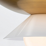 Подвесной светильник латунного цвета с конусовидным белым плафоном Quintiesse варинант исполнения - 10 | Loft Concept в Брянске