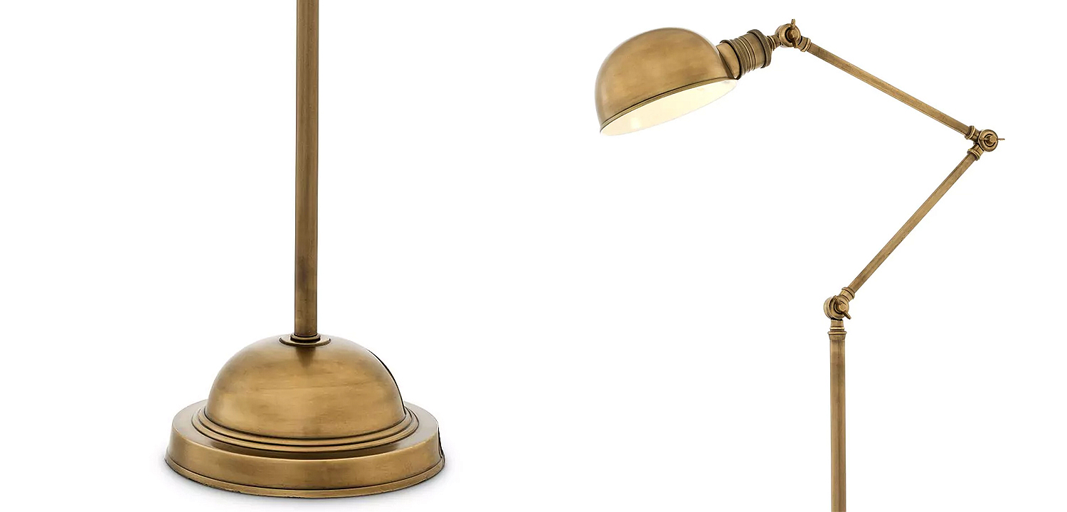 Торшер Eichholtz Floor Lamp Soho Brass Торшер Eichholtz Floor Lamp Soho Brass - Loft-Concept в Брянске