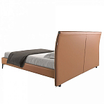 Кровать двуспальная коричневая из экокожи Modern Look варинант исполнения - 4 | Loft Concept в Брянске