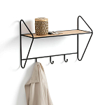 Настенная вешалка с полкой из ротанга Bourn Shelf-hanger варинант исполнения - 3 | Loft Concept в Брянске